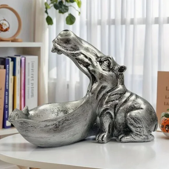 Whimsical Hippo (Hippopotamus) Candy Dish – Fun & Functional Catchall - Picture 3 of 9